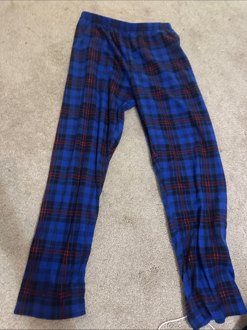 PALACE Blue and Red Plaid Kids Pajama Bottoms